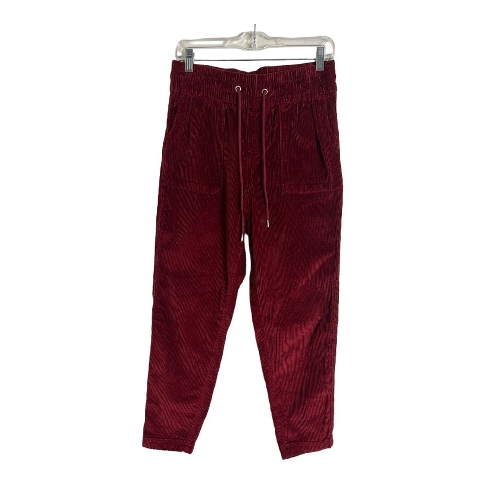 Time And Tru Corduroy Ruby Burgundy Pant With Adjustable Waist String Size 0-2 - Picture 8 of 10